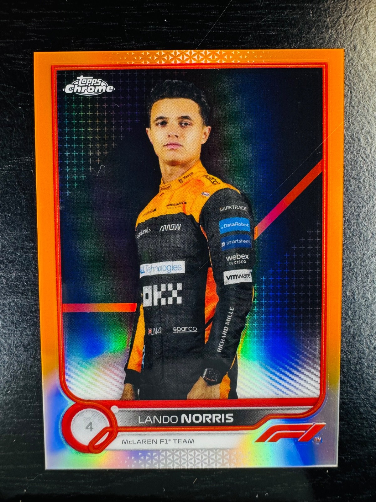 2022 Lando Norris  Orange / Red Refractor  Topps Chrome #33 Formula 1 F1