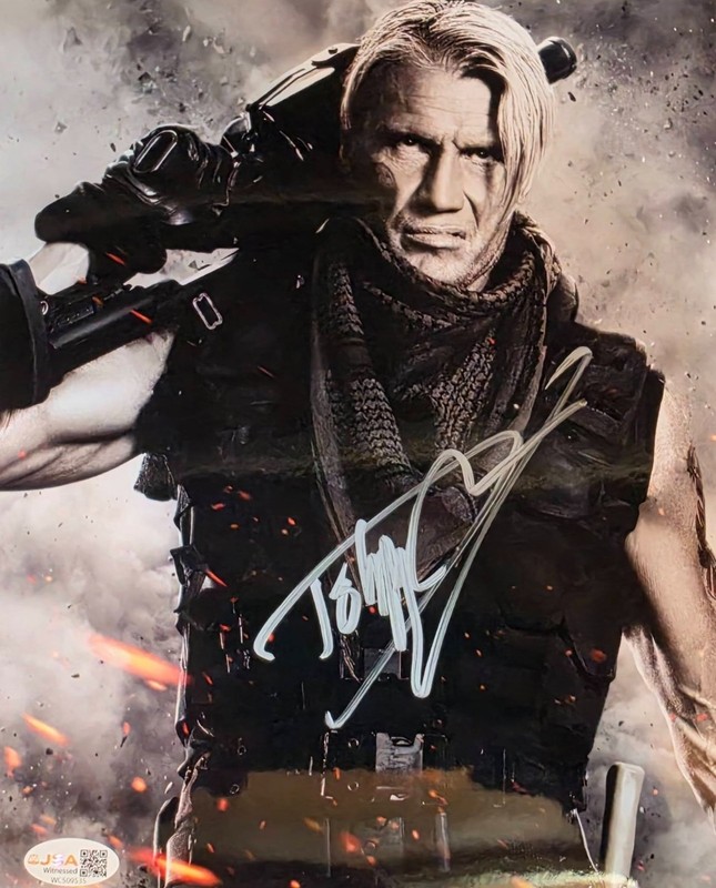 Dolph Lundgren Signed Rocky IV Drago 8X10 Metallic Photo Autograph JSA Coa