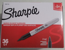 Sharpie 1884739 Permanent Marker Fine Point 36 Pieces - Black