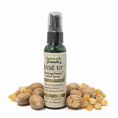 ''EASE UP'' Nutmeg Pain Relief Spray, 2oz - 60ml (Product of Grenada)