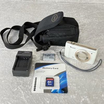Olympus VR-340 16MP White Gold Digital Camera 10x Zm Charger Batt SD Tested Mint