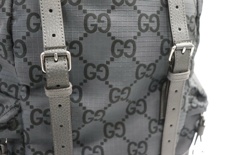 GUCCI GG Supreme Ripstop Backpack - Black Monogram Polyester 