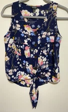 a.n.a.  Woman’s A New Approach Sleeveless Tie Waist Blouse Petite Small Vietnam