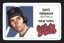 1981 Perma-Graphics Superstar Credit Cards #018 Dave Kingman New York Mets