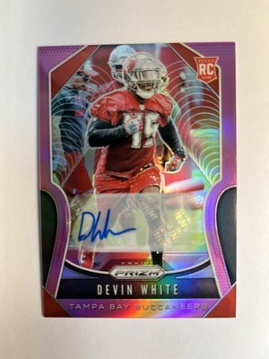 Devin White 2019 Panini Prizm Green Pulsar RC Auto #312 SB 