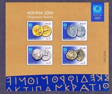 Greece Athens 2004 Olympic Games:Ancient Coins miniature sheet MNH