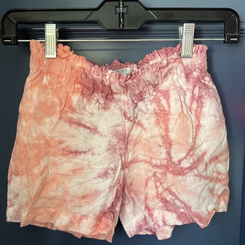 Roxy Girl - All Of The Stars Small Size 8 Beach Summer Shorts Pink Tie Dye NWT - Picture 2 of 13