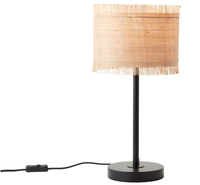 Brilliant Raffy Lampe Leuchte Tischleuchte Tischlampe Seegras Schwarz 94533/09