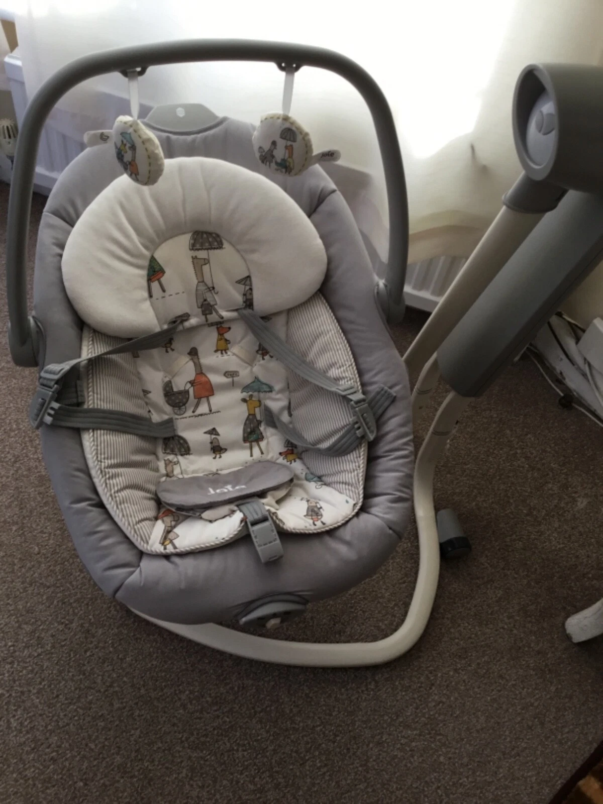 Joie Serina 2 in 1  In The Rain Swivel Baby Swing - Grey