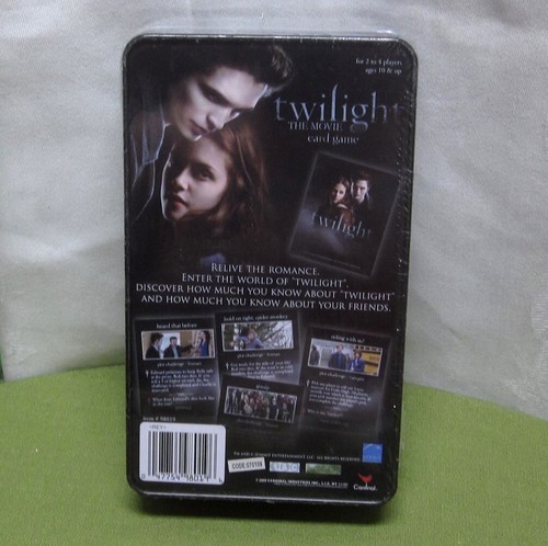 TWILIGHT vampire movie NWT Stephenie Meyer card game in tin Team Edward 2005 - Picture 2 of 2