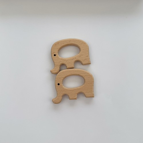 Natural Beech Wood Animals Teething Pendant Baby Teether Toy DIY Jewelry Making - Picture 19 of 21