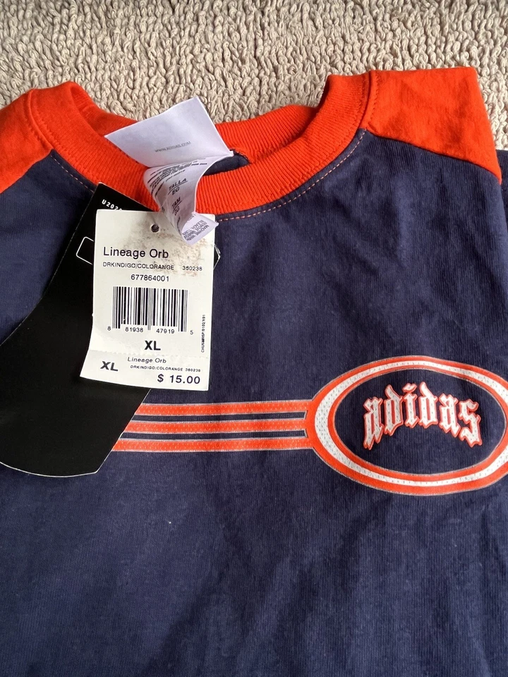 Adidas Lineage Orb Boy's XL Shirt Sleeveless - Blue and Orange Brand New W/ Tags - Image 3 of 4