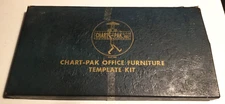 Vintage 1956 ChartPak Office Furniture Template Kit - Original Box