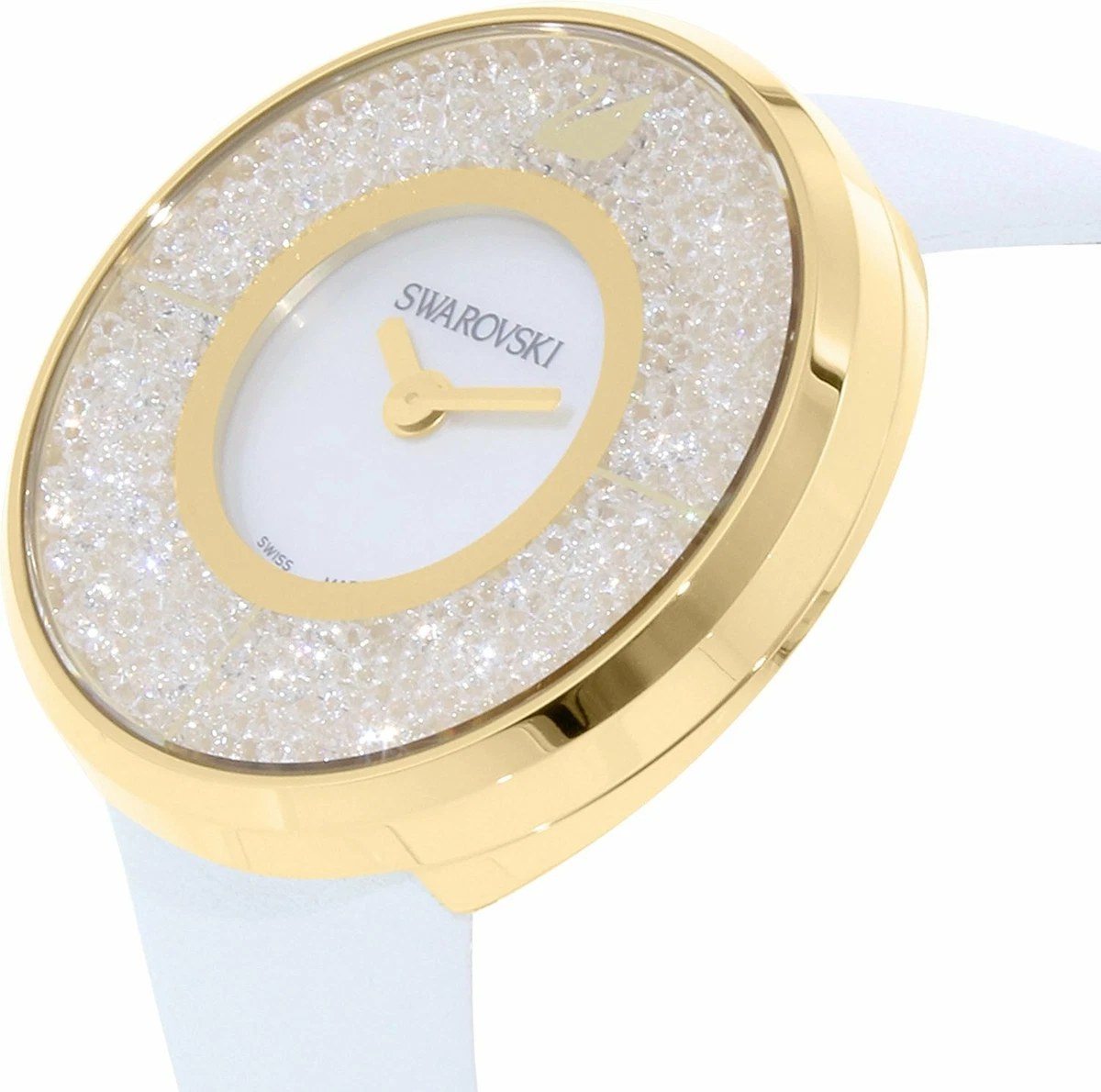 Swarovski Crystal Swiss Watch CRYSTALLINE Yellow Gold White