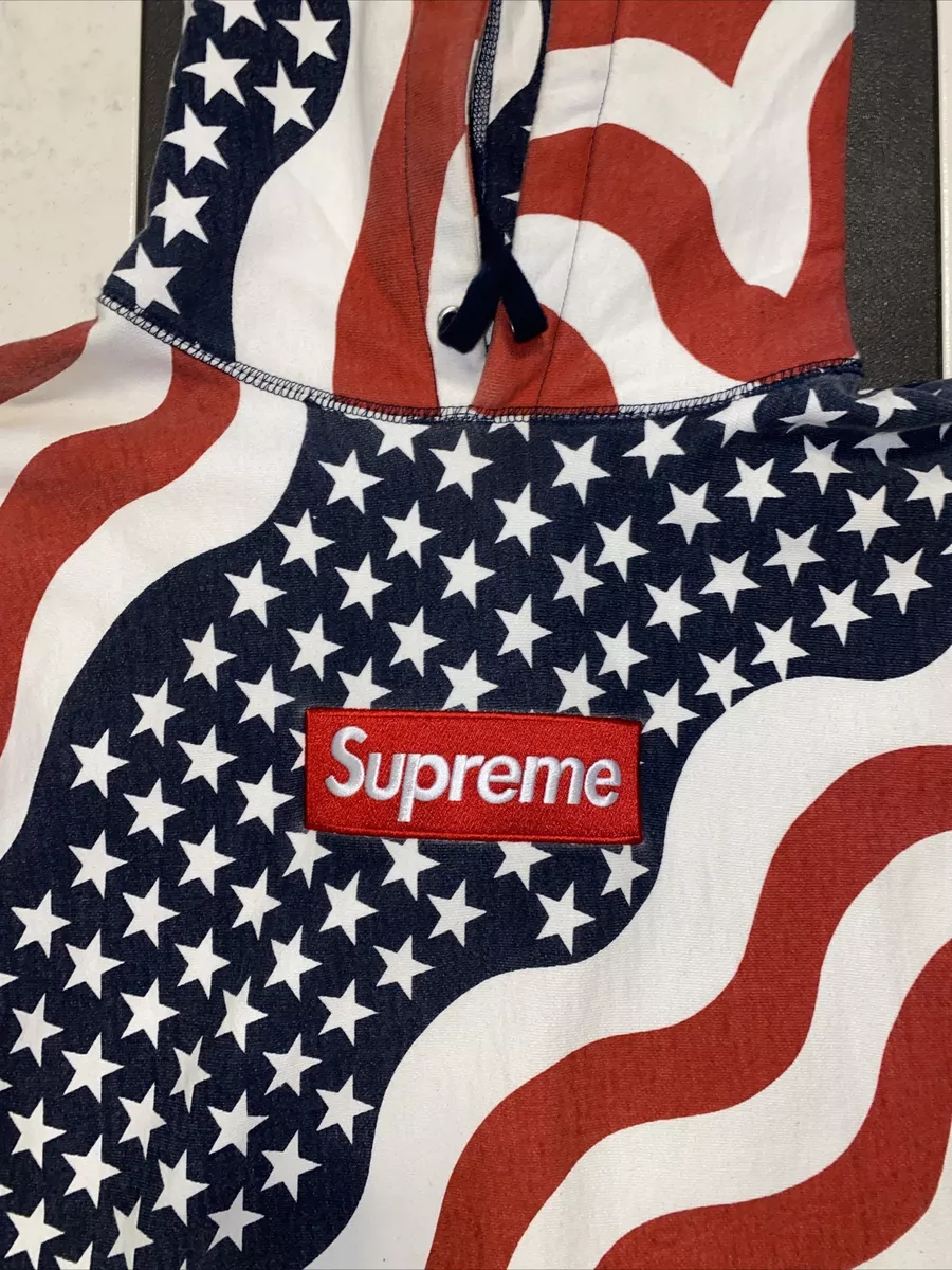 Supreme Box Logo Hoodie American Flag 