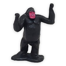 Gorilla Figur DDR Vintage Schwarz Handbemalt 5 cm Arme Hebend Spielfigur Affe