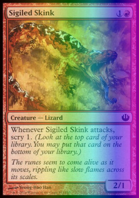 Magic the Gathering MTG Sigiled Skink (111) Journey into Nyx   LP FOIL