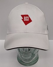 Vintage BCI Construction Hat Adjustable Strap Back Cap Bayside Made In USA