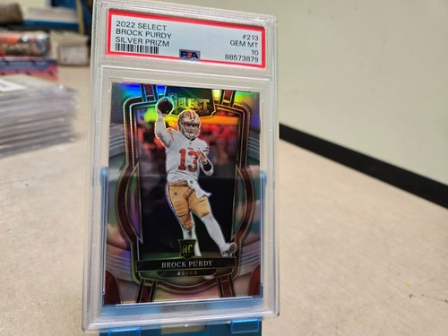 2022 Select Brock Purdy RC #213 Club Level Silver Prizm PSA 10 Gem Mint - 第 1/2 張圖片