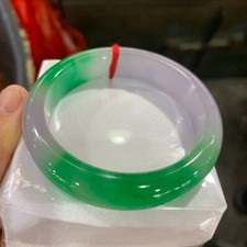 Certified Natural Grade Ice Green Burmese Jade jadeite bracelet bangle 56-57MM