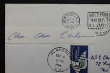 Choo Choo Coleman (d.2016) 1962 NY Mets Signed RARE Postmark 1963 Envelope A9