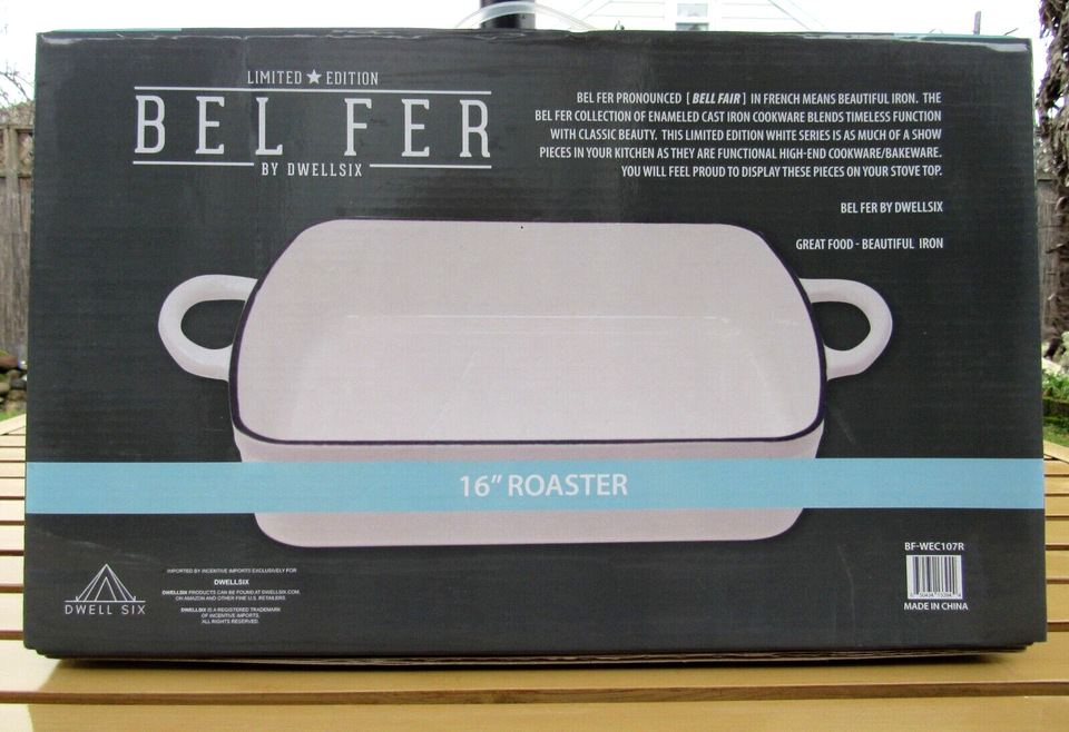 Bel Fer Limited Edition 16" Roaster Enameled Cast Iron Cookware