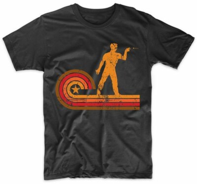 Men's Darts Shirt - Retro Style Darts Player Silhouette Darts T-Shirt