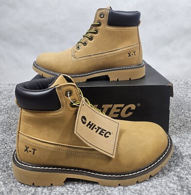 Men's Work Boots Size 9 Hi Tec Soft Toe 6 In Reznor Nubuck Wheat Tan CH80053MT