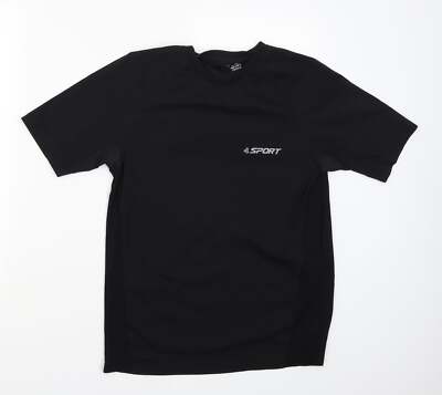 Jockey Sport Damen T-Shirt schwarz Baumwollmischung Basic Größe M Rundhals