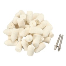 50pcs Soft Cone Felt Polishing Buffing Wheel for Rotary Tool-3mm Shank