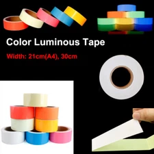 Glow In The Dark Sticky Tape Self Adhesive Super Bright Luminous Film A4 Sticker