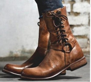 slouchy combat boots