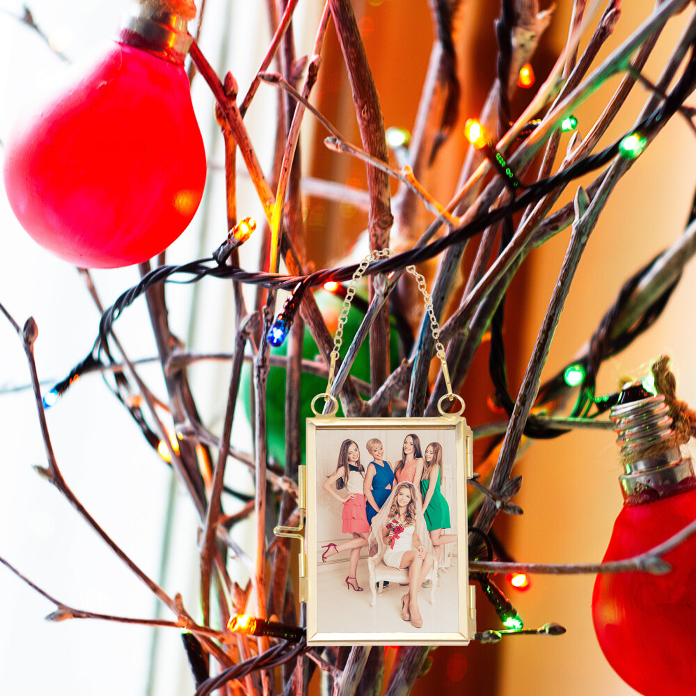 Laonainai Mini Fotorahmen 2 Stück - Weihnachtsbaumschmuck Mit Fotos
