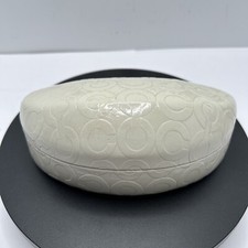COACH Sunglasses/ Glasses White Clam Shell Hard Case