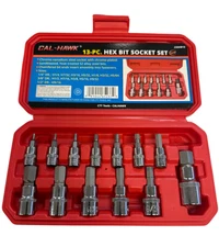 13PC Hex Allen Master Socket Bit Set S2 Steel SAE S2 STEEL