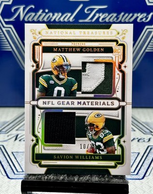 2025 National Treasures Matthew Golden Savion W. Gear Combo Gold Holo,#/10   
