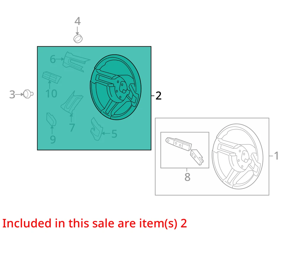 SE ADAPTA A FORD MUSTANG 2010-2012 RUEDA ASY - DIRECCIÓN AR3Z3600EB - NUEVO OEM Foto 2 de 3