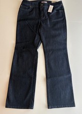 NEW Chico's Bootcut Blue Jeans Dark Wash Embellished Pocket Women 1.5 / 10 SHORT