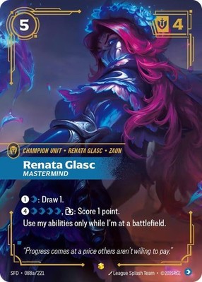 Riftbound Spiritforged Renata Glasc Mastermind 088a/221 Alternate Art
