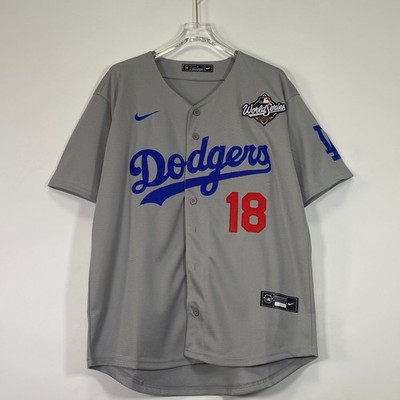 Yoshinobu Yamamoto #18 Baseball Jersey, Embroidered, Grey