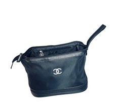 [Chanel] Beauty Cosmetic Pouch Make Up Travel...