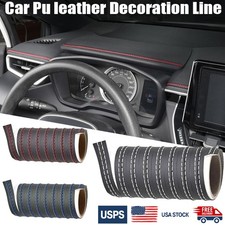 Universal Pu Leather Car Dashboard Door Strip Decor Car Molding Trim Accessories