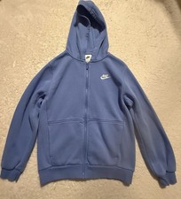 Nike Full Zip Up Hoodie Light Blue Youth Size Large