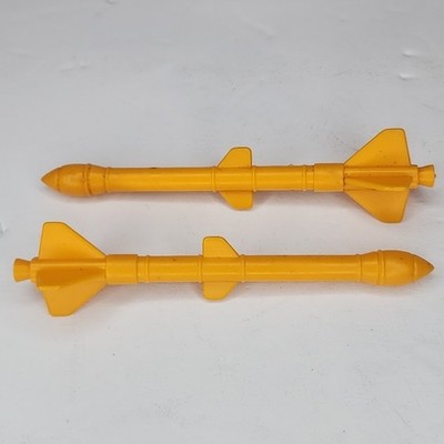1988 Gi Joe Rolling Thunder x2 Yellow Sidewinder Missile Vehicle Part Hasbro