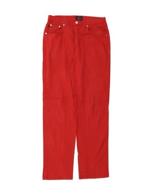 TRUSSARDI Herren Straight Jeans W35 L34 Rot Baumwolle AB13