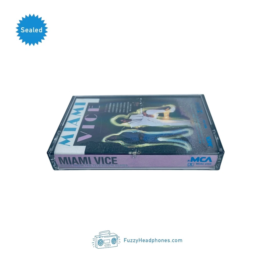 Miami Vice Soundtrack Cassette Tape (1985) US 1st Press SEALED - Image 3 of 4