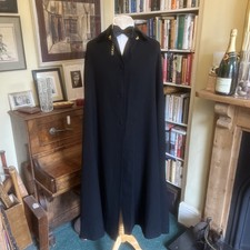 Gieves & Hawkes Black Opera Cape or ‘Boat Cloak’ with Crimson Silk Lining
