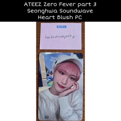 ATEEZ Seonghwa Zero Fever Part 3 Soundwave Heart Blush PC POB Photocard
