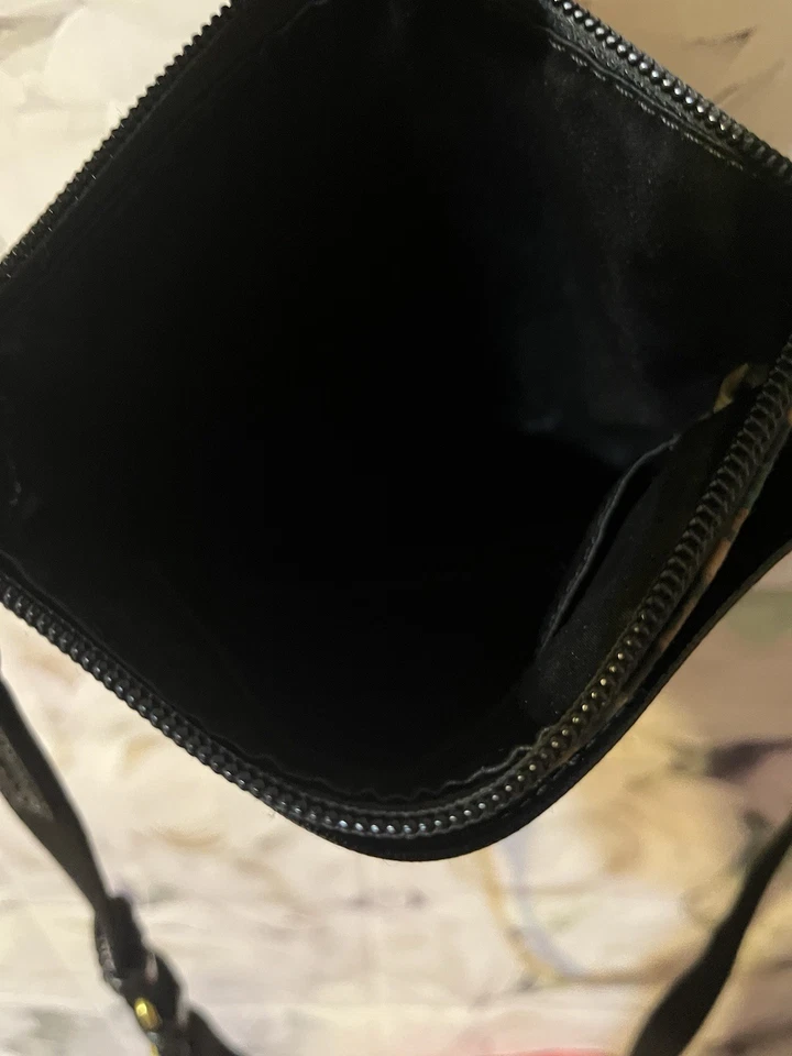 Bolso Bandolera Cartera Coach Marrón Turquesa Ocelote Estampado Leopardo Paquete Columpio Foto 4 de 4