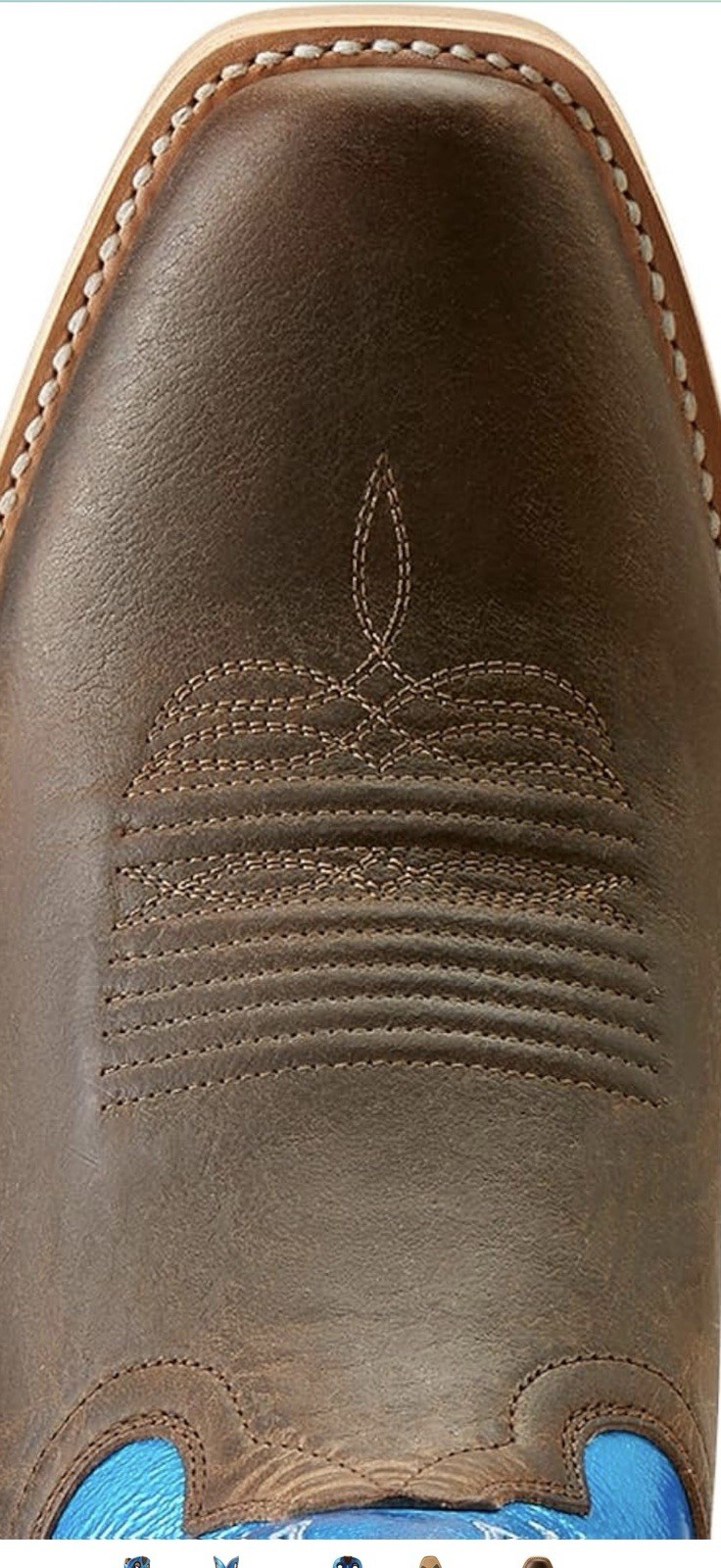 Ariat Mens Ringer Tobacco Toffee Blue Patent Western Boot 10051032